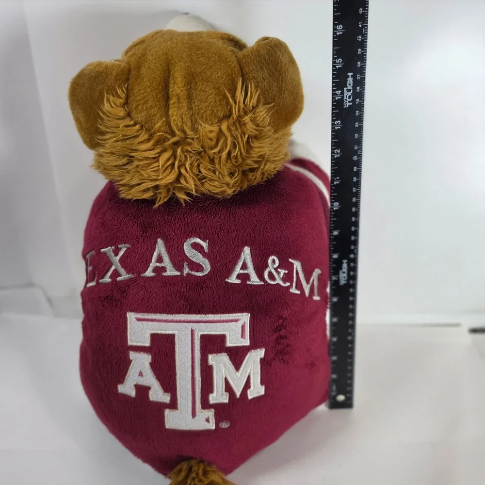 Texas A&M Reveille Pillow Pet Plush Mascot Maroon Logo College Football 12th Man - Picture 10 of 11